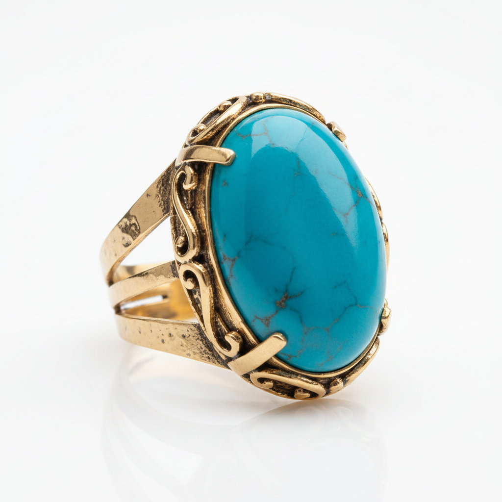 Turquoise & Gemstone Statement Ring